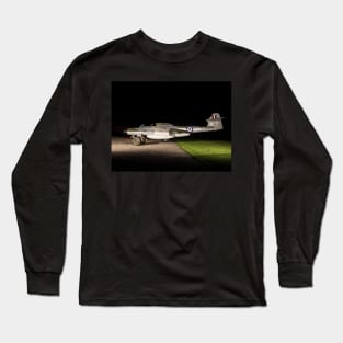 RAF Gloster Meteor at night Long Sleeve T-Shirt